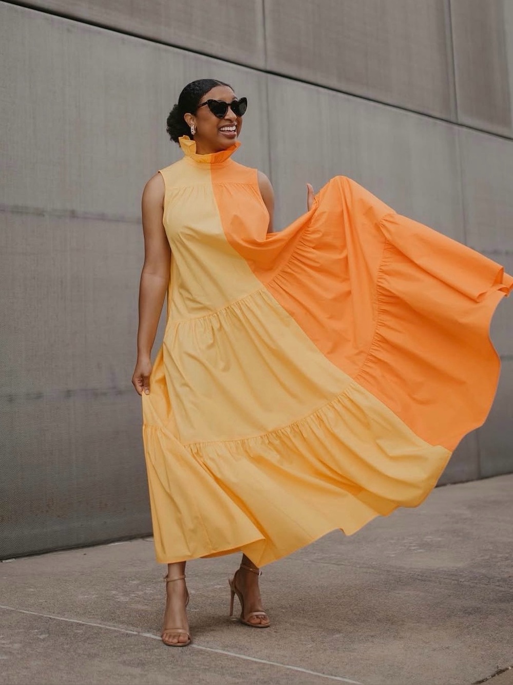 Christopher John Rogers color block maxi dress